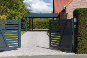 BERNAY SPECIAL 2 BATTANTS GRIS 7016 + CARPORT ADOSSE AUTEUIL (10)