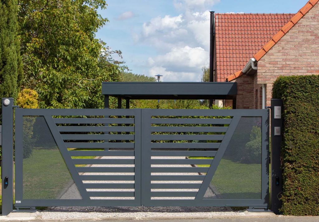 BERNAY SPECIAL 2 BATTANTS GRIS 7016 + CARPORT ADOSSE AUTEUIL (17)