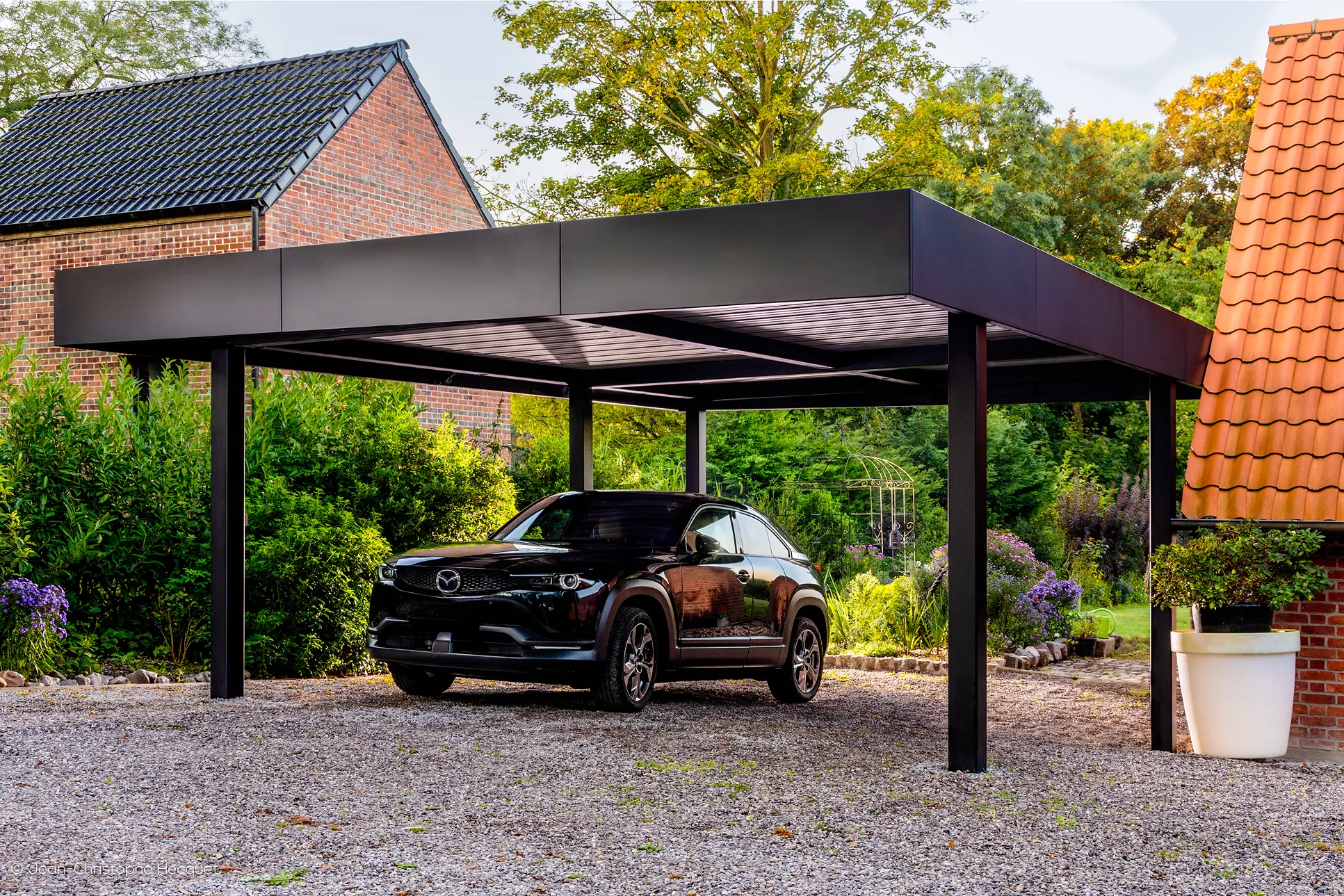 CARPORT SEMI ADOSSE HORIZON 5 POTEAUX (6)