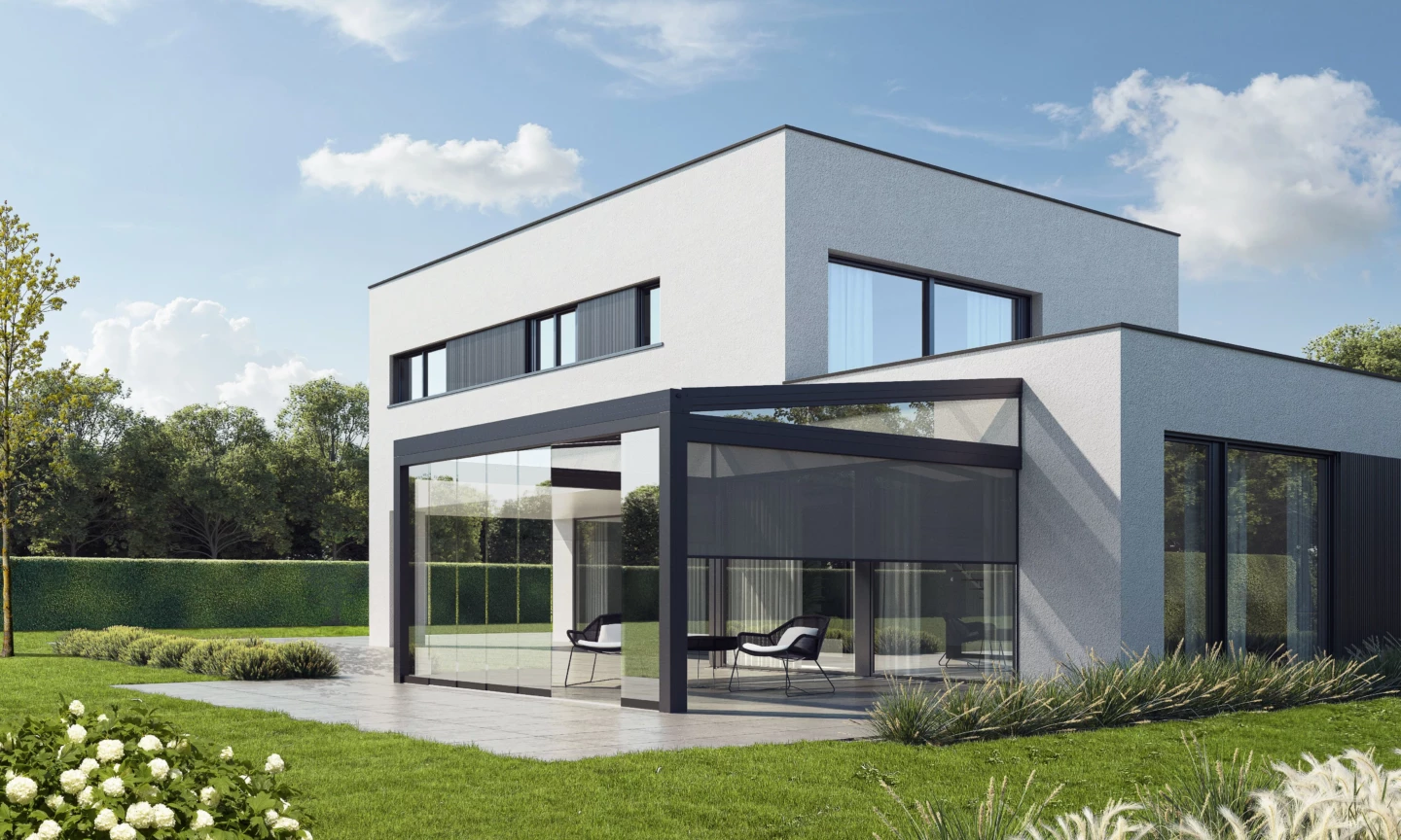 Pergola en aluminium noire