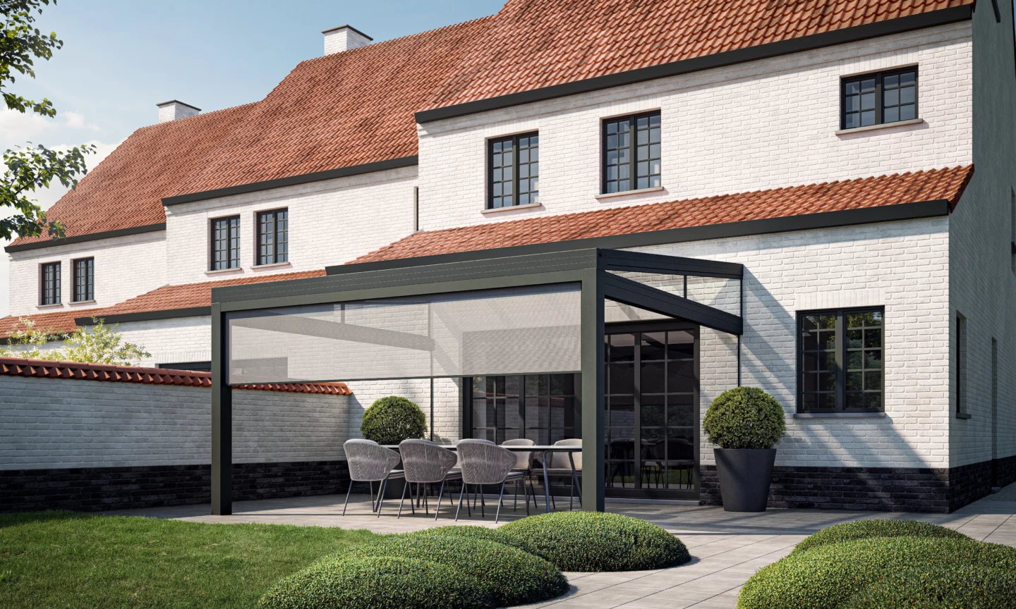 Pergola en alumium sur terrasse