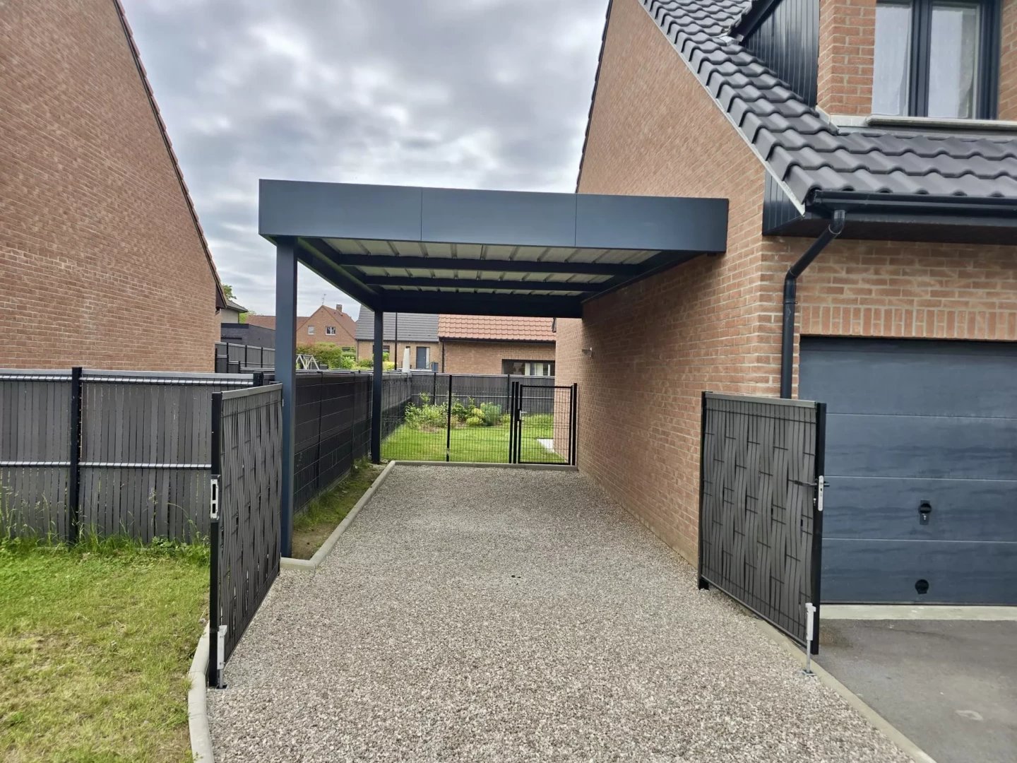 carport aluminium adossé hauteur 2800 pour camionnette à Genech