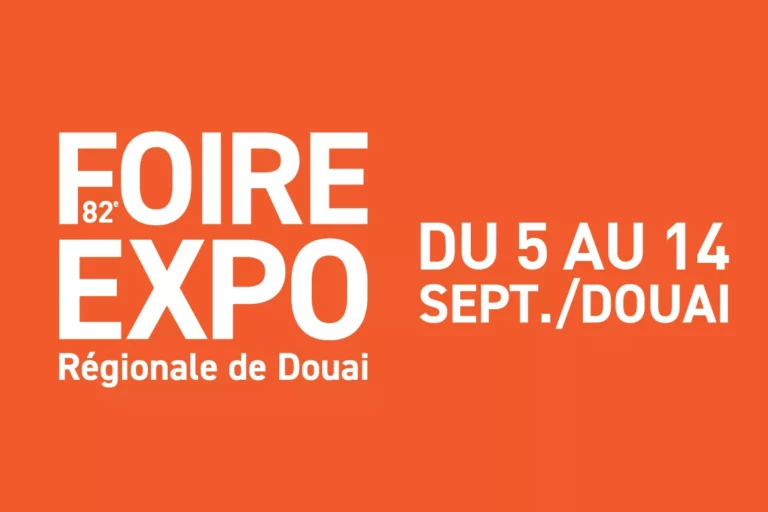 Affiche 82e Foire Expo Régionale de Douai 2026, du 5 au 14 septembre - Newtech Fermetures présent Hall 5000 stand K60